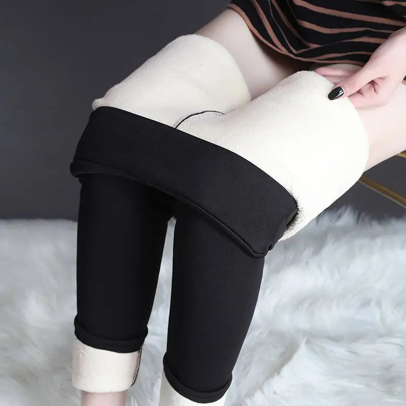 Winter Leggings Warm Thick High Stretch Lamb Cashmere Leggins Skinny Fitness Woman Pants - Image #13