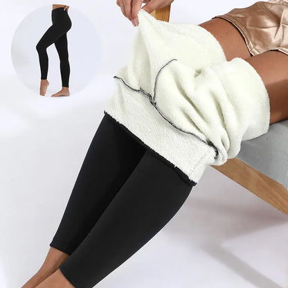 Winter Leggings Warm Thick High Stretch Lamb Cashmere Leggins Skinny Fitness Woman Pants - Image #1