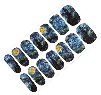 Manicure-plakker Van Gogh's Star Manicure Applique 14-plakker Fototerapie-naelplakker-naelplakker