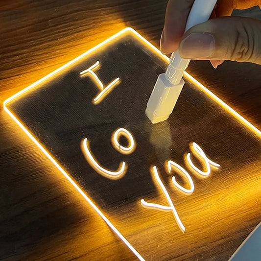 Creative Note Board Creative Led Night Light USB Message Board Holiday Light With Pen Gift For Children Girlfriend Decoration Night Lamp - Image #1