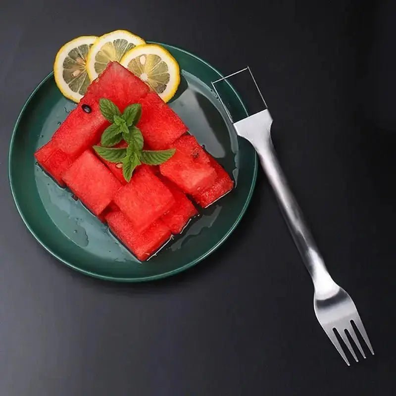 2 In 1 Watermelon Fork Slicer Multi-purpose Stainless Steel Watermelon Slicer Cutter Kitchen Fruit Cutting Fork Fruit Divider Kitchen Gadgets - Image #9