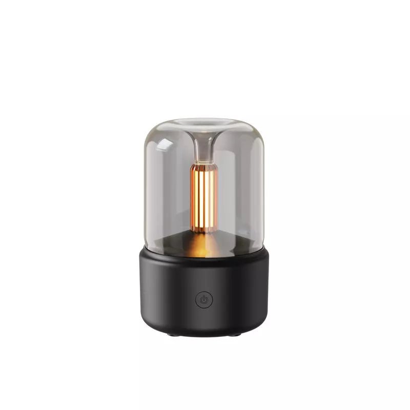 120ML Kerslamp Aroma Diffuser Lugbevochtiger Elektriese Aromaterapie Diffusor Vlam Humidicador USB Desktop Decor Night Light 