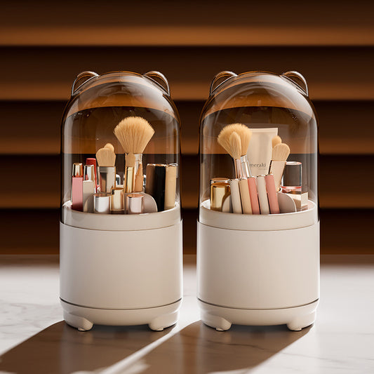 Makeup Rotating Dustproof Makeup Brush Eye Shadow Desktop Eyebrow Pencil Eyeliner Storage Bucket Pen Holder