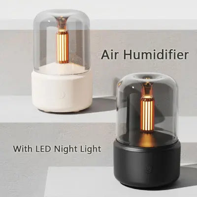 120ML Candle Lamp Aroma Diffuser Air Humidifier Electric Aromatherapy Diffusor Flame Humidicador USB Desktop Decor Night Light - Image #1