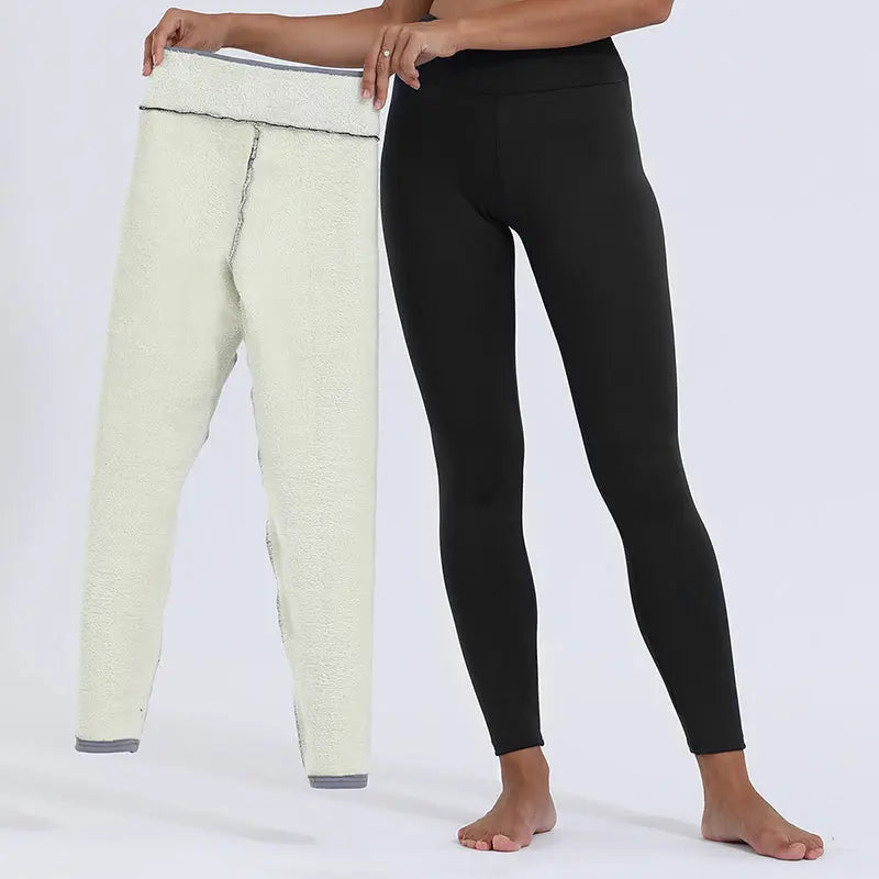 Winter Leggings Warm Thick High Stretch Lamb Cashmere Leggins Skinny Fitness Woman Pants - Image #4