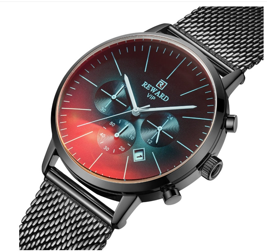 Multifunctional sports quartz watch for men