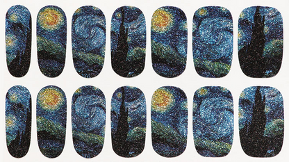 Manicure-plakker Van Gogh's Star Manicure Applique 14-plakker Fototerapie-naelplakker-naelplakker