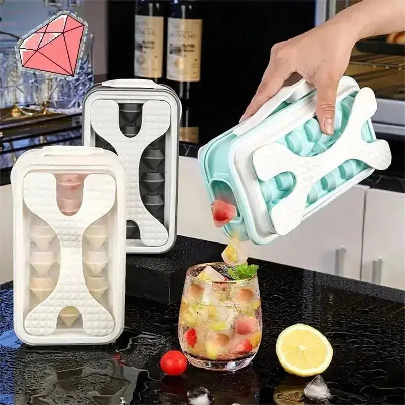 2in1 Portable Silicone Ice Ball Mold Ice Maker Water Bottle Ice Cube Mould Bottle Creative Ice Ball Diamond Curling Summer Kitchen Gadgets - Image #2