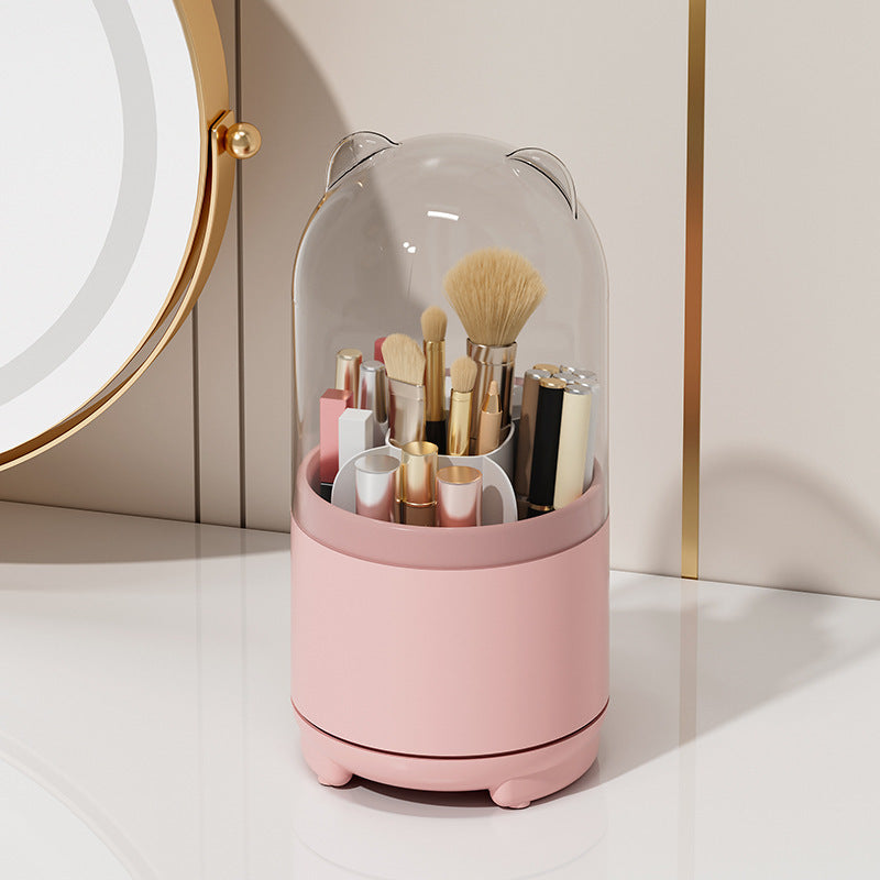 Makeup Rotating Dustproof Makeup Brush Eye Shadow Desktop Eyebrow Pencil Eyeliner Storage Bucket Pen Holder