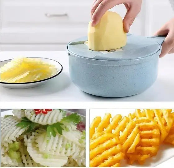 8 In 1 Mandoline Slicer Vegetable Slicer Potato Peeler Carrot Onion Grater With Strainer Vegetable Cutter Kitchen Accessories - Image #2