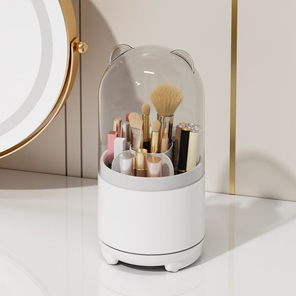 Makeup Rotating Dustproof Makeup Brush Eye Shadow Desktop Eyebrow Pencil Eyeliner Storage Bucket Pen Holder