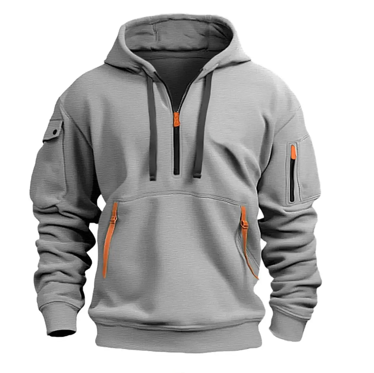 Cotton Dropped Shoulder Hooded Sweatshirt Men's Women's Plus Size Loose Pullover Fashion Sweatshirt - Image #6