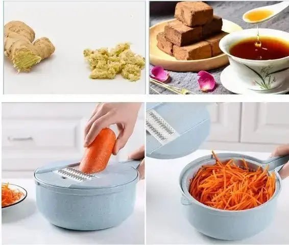 8 In 1 Mandoline Slicer Vegetable Slicer Potato Peeler Carrot Onion Grater With Strainer Vegetable Cutter Kitchen Accessories - Image #4